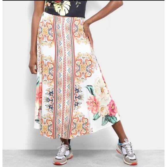 FARM RIO Anastasia Cottage Floral Print Midi Maxi Skirt - Picture 1 of 10